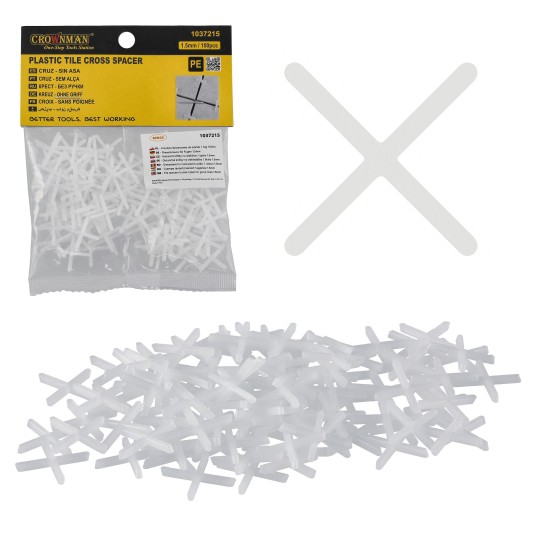 PLASTIKOWE KRZYŻYKI DYSTANSOWE DO PŁYTEK 1.5MM