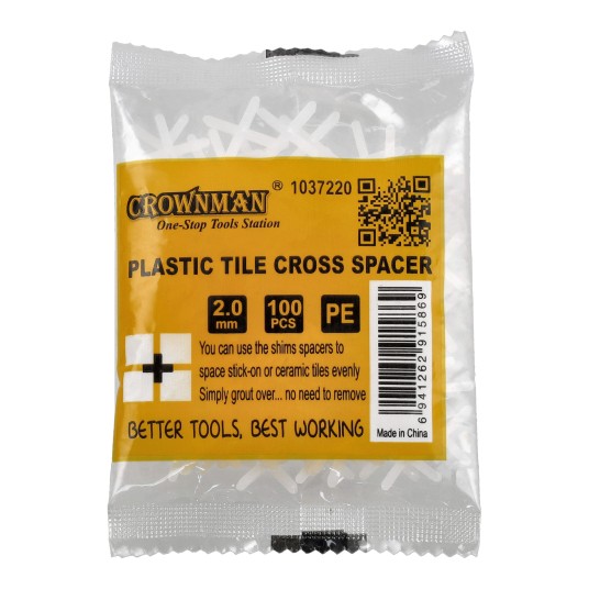 PLASTIKOWE KRZYŻYKI DYSTANSOWE DO PŁYTEK 2.0MM