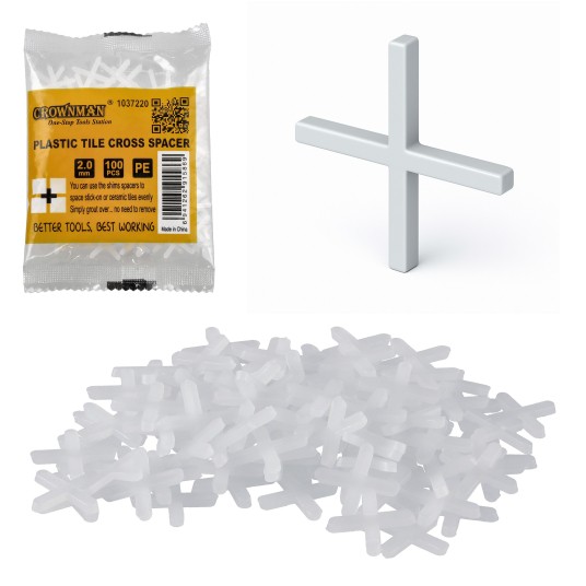 PLASTIKOWE KRZYŻYKI DYSTANSOWE DO PŁYTEK 2.0MM