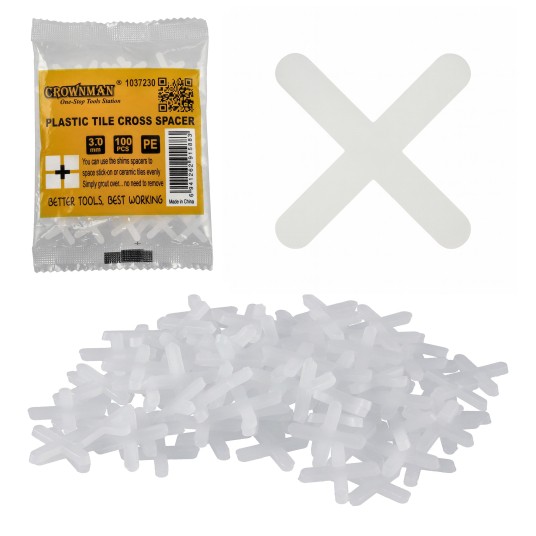 PLASTIKOWE KRZYŻYKI DYSTANSOWE DO PŁYTEK 3.0MM