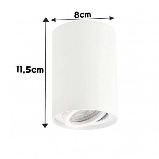 PLUTO-R GU10 RUCHOMA BIAŁA MAXI ELW-0006-WH -zdjęcie numer 2