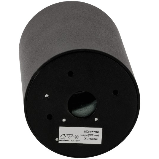 PLUTO-R GU10 RUCHOMA CZARNA MAXI