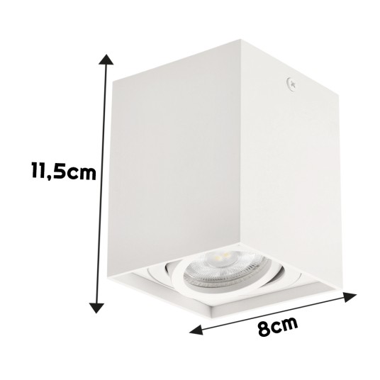 PLUTO-S GU10 RUCHOMA BIAŁA MAXI