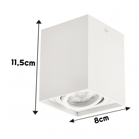 PLUTO-S GU10 RUCHOMA BIAŁA MAXI ELW-009-WH -zdjęcie numer 2