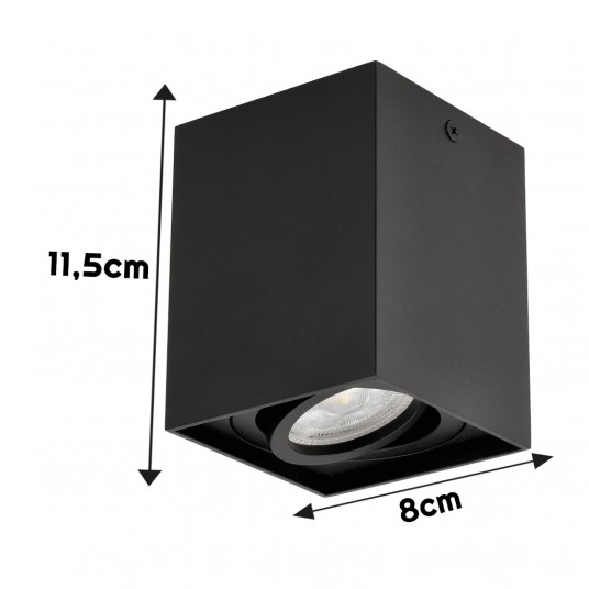 PLUTO-S GU10 RUCHOMA CZARNA MAXI ELW-009-BL -zdjęcie numer 2