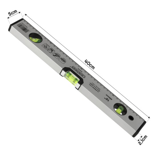 POZIOMICA ALUMINIOWA Z MAGNESEM 400MM