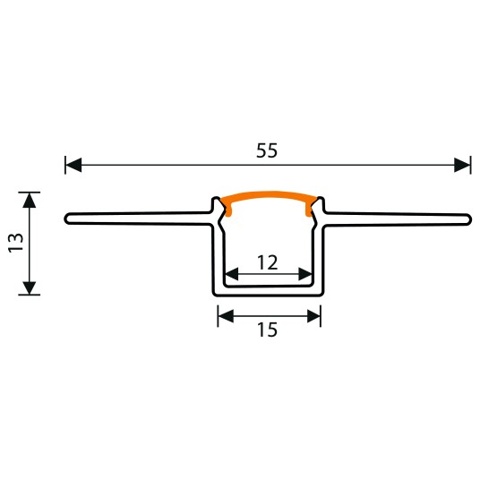 PROFIL DO PŁYT GK PODTYNKOWY WĄSKI 2M SUROWY+KLOSZ