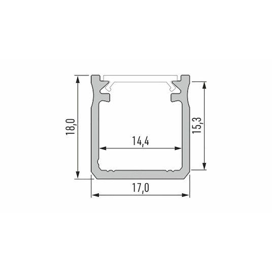 PROFIL Y INOX ANODOWANY 1M