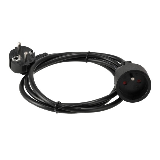 Przedłużacz 230V 1,5M CZARNY