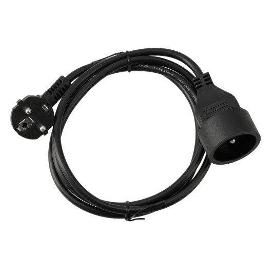 Przedłużacz 230V 1,5M CZARNY