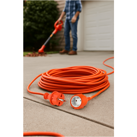 Przedłużacz 230V 15M Pomarańczowy 2x1mm2 13A 2000W