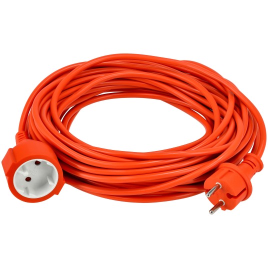 Przedłużacz 230V 15M Pomarańczowy 2x1mm2 13A 2000W