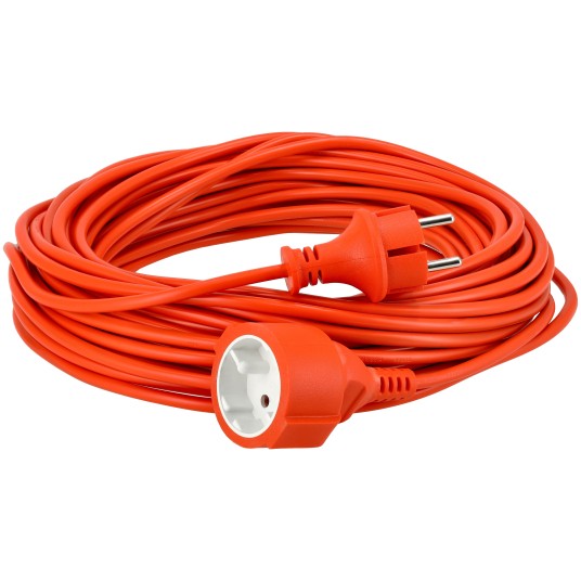 Przedłużacz 230V 20M Pomarańczowy 2x1mm2 13A 2000W