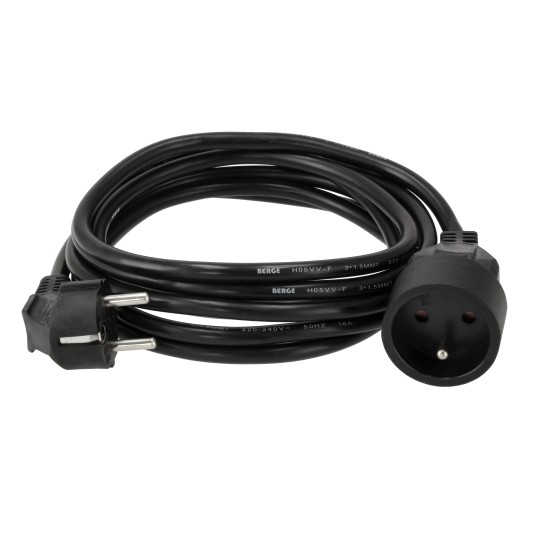 Przedłużacz 230V 3M CZARNY