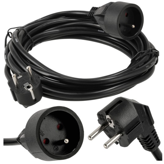 Przedłużacz 230V 5M CZARNY