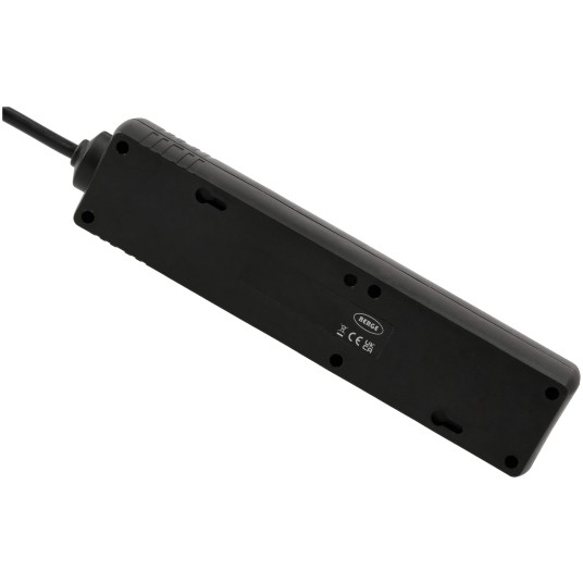 Przedłużacz 4 gniazda 5m z wlacznikim CZARNY