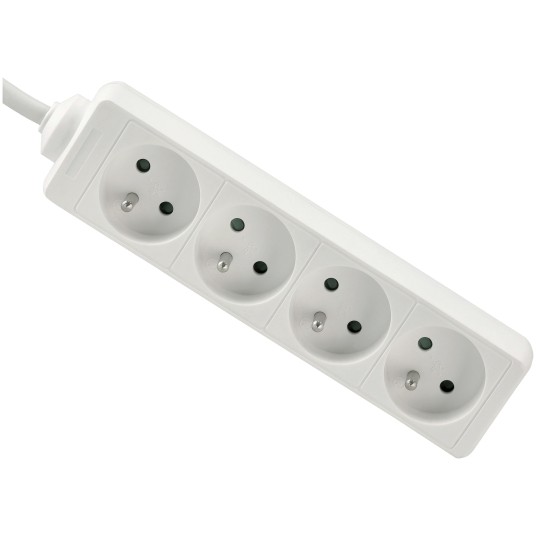 Przedłużacz zasilający 4 gniazda 1,5m BIAŁY