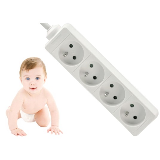 Przedłużacz zasilający 4 gniazda 10m BIAŁY