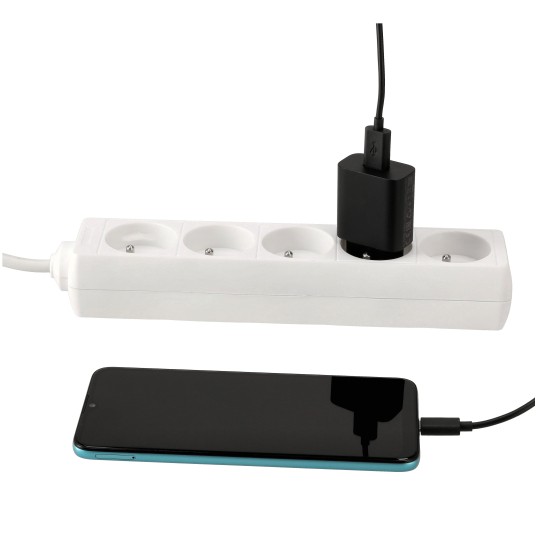 Przedłużacz zasilający 5 gniazda 1,5m BIAŁY