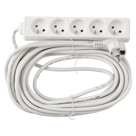 Przedłużacz zasilający 5 gniazda 10m