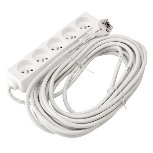 Przedłużacz zasilający 5 gniazda 10m