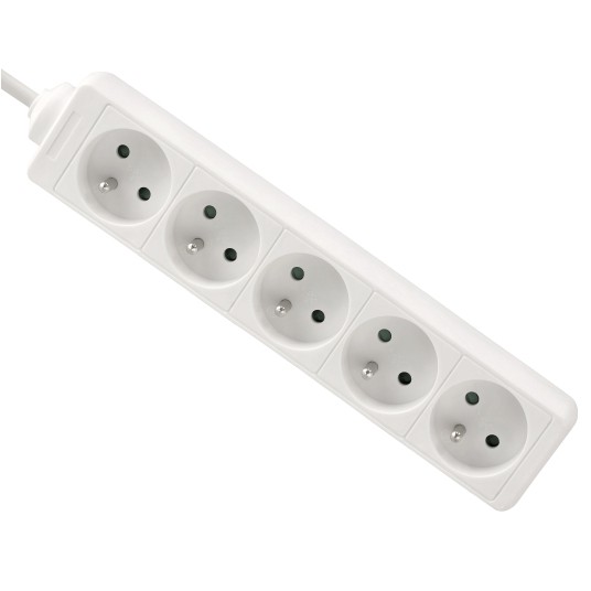 Przedłużacz zasilający 5 gniazda 3m BIAŁY