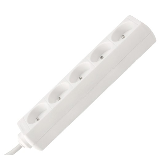 Przedłużacz zasilający 5 gniazda 5m BIAŁY