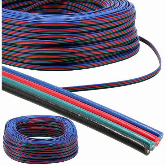 PRZEWÓD 4 ŻYŁOWY DO TAŚM RGB -zdjęcie numer 1