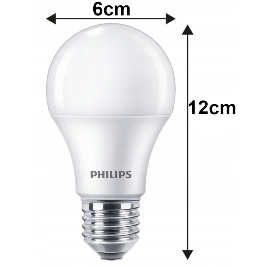 SET X12 ŻARÓWKA LED E27 8W WW 3000K PHILIPS