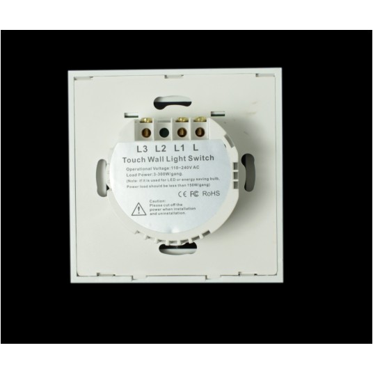 SHATI WŁĄCZNIK DOTYKOWY PODWÓJNY BIAŁY