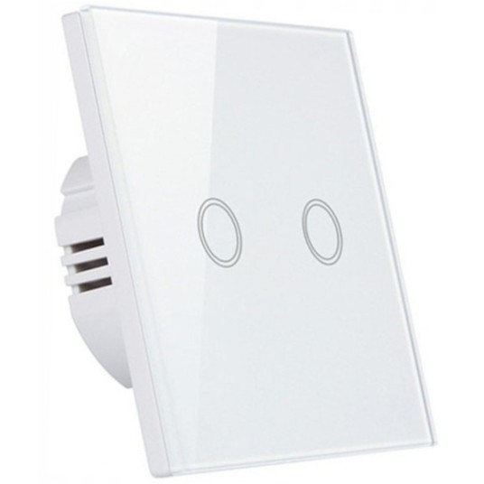 SHATI WŁĄCZNIK DOTYKOWY PODWÓJNY BIAŁY