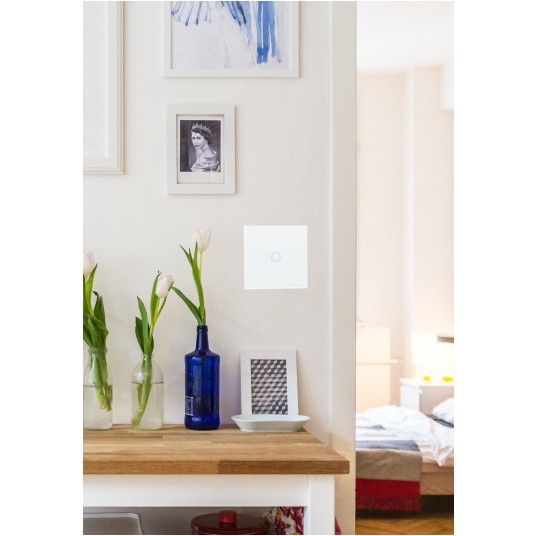 SHATI WŁĄCZNIK DOTYKOWY POJEDYNCZY BIAŁY