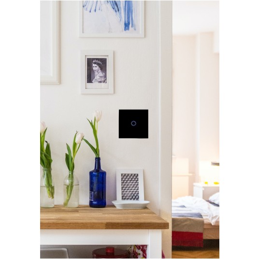 SHATI WŁĄCZNIK DOTYKOWY POJEDYNCZY CZARNY