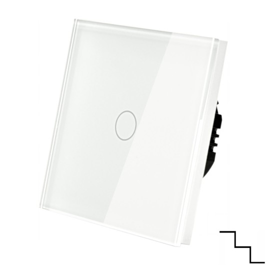 SHATI WŁĄCZNIK DOTYKOWY POJEDYNCZY SCHODOWY BIAŁY