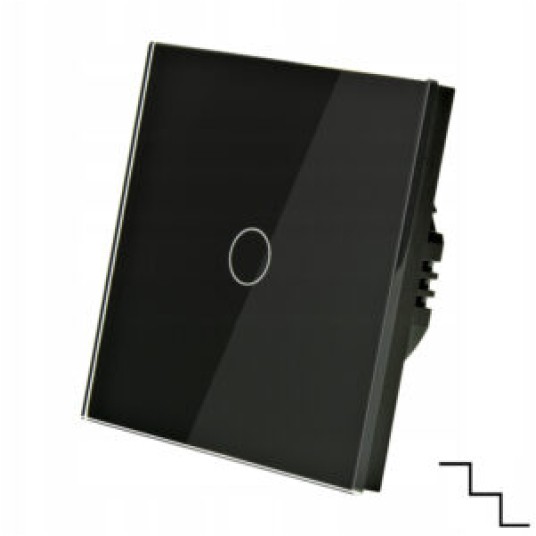SHATI WŁĄCZNIK DOTYKOWY POJEDYNCZY SCHODOWY CZARNY