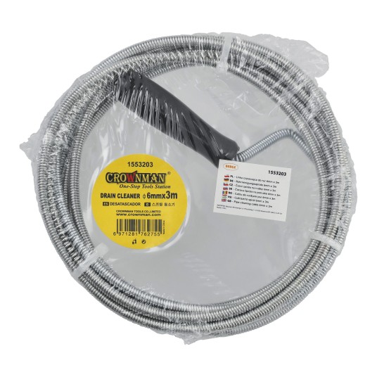 SPIRALA DO PRZEPYCHANIA RUR KANALIZACYJNYCH 6MMX3M