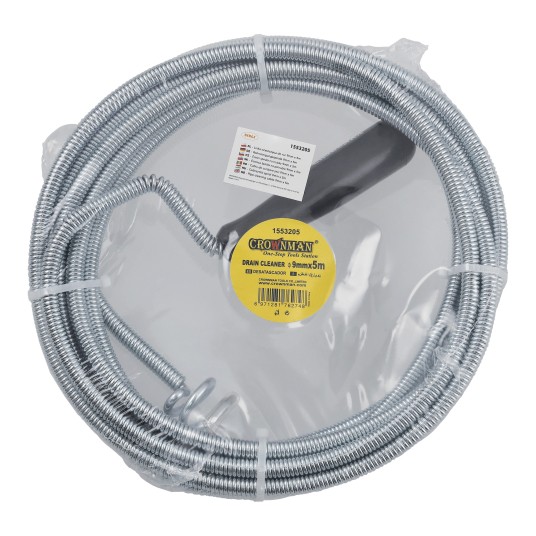 SPIRALA DO PRZEPYCHANIA RUR KANALIZACYJNYCH 9MMX5M