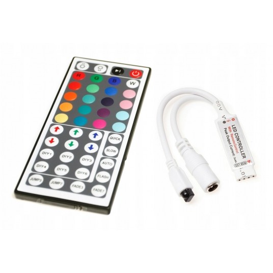 STEROWNIK LED DO TAŚM RGB IR44 6A DC5-24V 72W/144W -zdjęcie numer 6