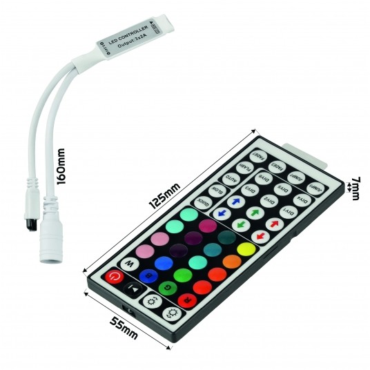 STEROWNIK LED DO TAŚM RGB IR44 6A DC5-24V 72W/144W -zdjęcie numer 7
