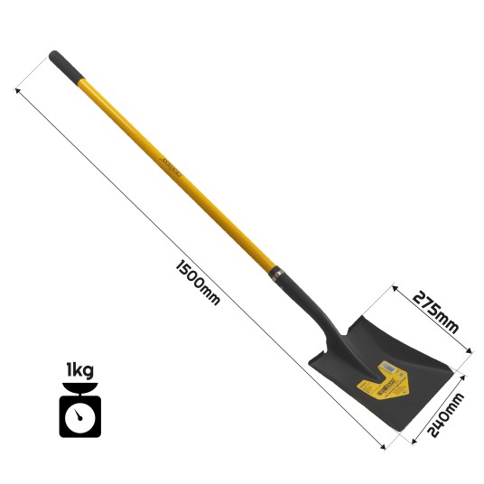 SZPADEL PROSTY NA TRZONKU Z WŁÓKNA SZKLANEGO