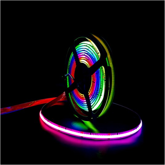 TAŚMA LED COB 12V 50M 15W/m RGB 450D IP20 10mm