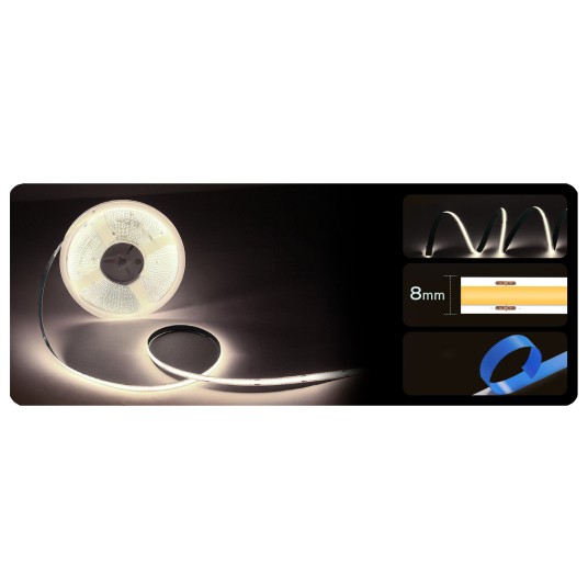 TAŚMA LED COB 12V 5W CW 5M