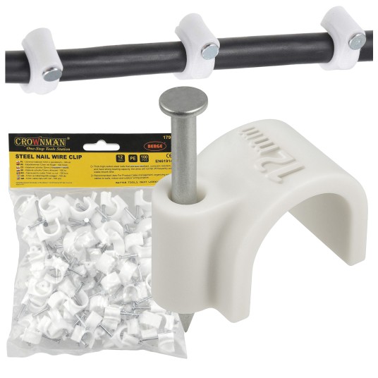 UCHWYT KABLOWY Z GWOŹDZIEM 12MM