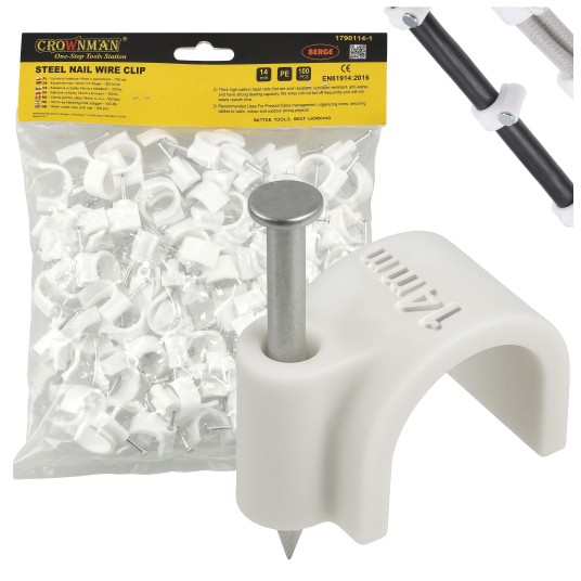 UCHWYT KABLOWY Z GWOŹDZIEM 14MM