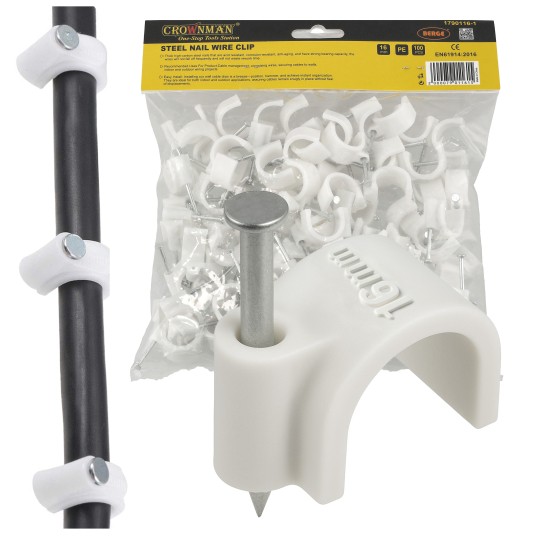 UCHWYT KABLOWY Z GWOŹDZIEM 16MM