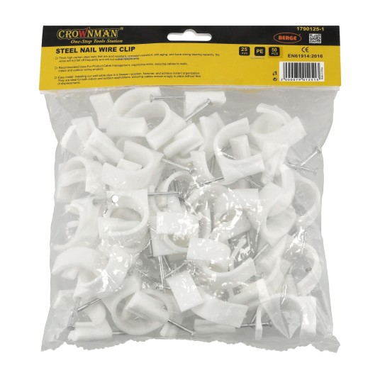 UCHWYT KABLOWY Z GWOŹDZIEM 25MM