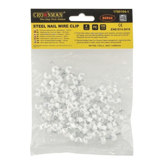 UCHWYT KABLOWY Z GWOŹDZIEM 4MM