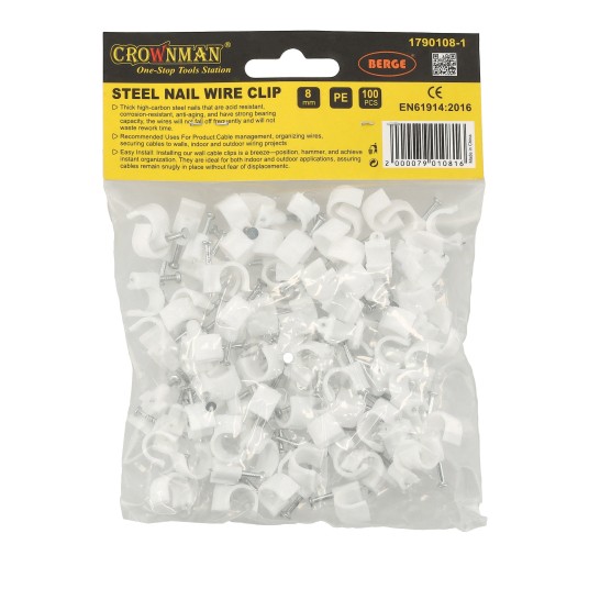 UCHWYT KABLOWY Z GWOŹDZIEM 8MM