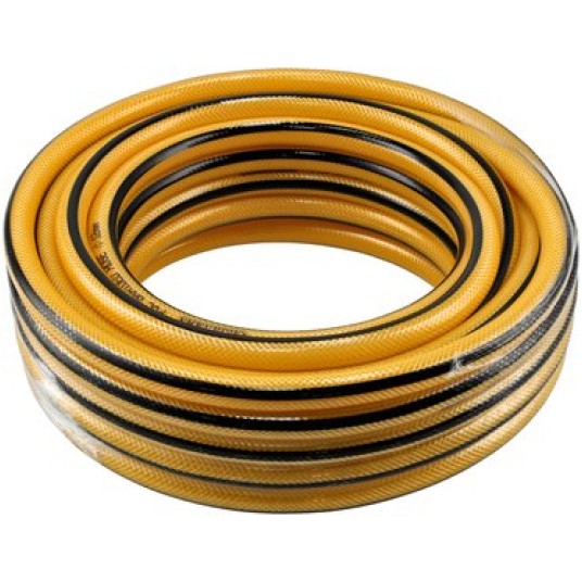 WĄŻ OGRODOWY 15M+PLASTIKOWA DYSZ+3 ZŁĄCZKI