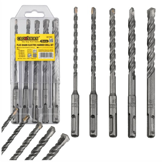 WIERTŁA UDAROWE DO BETONU Z CHWYTEM PLUS